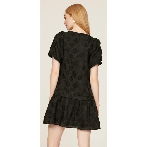 Madewell Black Aida Floral Mini Dress M - Picture 3 of 9